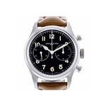 Montre d'occasion Montblanc 1858 homme chronographe automatique acier bracelet cuir marron - vue D1