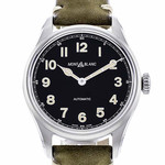 Montre d'occasion Montblanc 1858 homme automatique acier bracelet cuir marron - vue 1