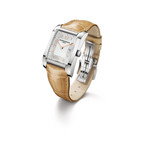 Montre d'occasion Baume et Mercier Hampton femme acier bracelet cuir marron - vue 2