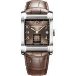 Montre d'occasion Baume et Mercier Hampton homme automatique acier bracelet cuir marron - vue D1