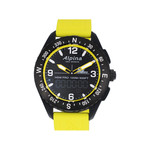 Montre d'occasion Alpina Startimer x Balance  homme acier bracelet caoutchouc jaune. Edition spéciale Michael Goulian - vue 1