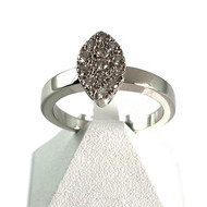 Bague d'occasion or 750 blanc diamants
