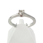 Solitaire d'occasion or 750 blanc diamant - vue 1