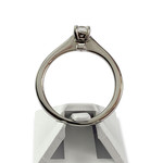 Solitaire d'occasion or 750 blanc diamant - vue 3