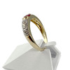 Bague d'occasion 2 ors 750 rubis et diamants - vue V2