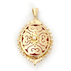 Pendentif porte photo d'occasion or 750 jaune perle de culture - vue V2