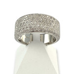 Bague d'occasion or 750 blanc diamants - vue 1