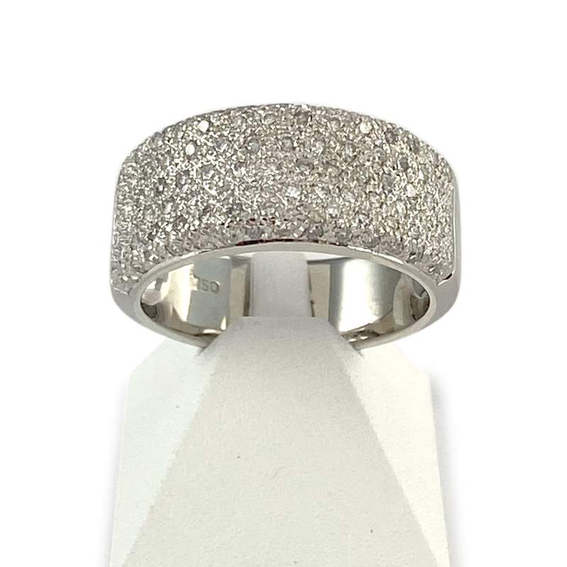 Bague d'occasion or 750 blanc diamants - vue 1