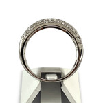 Bague d'occasion or 750 blanc diamants - vue 3