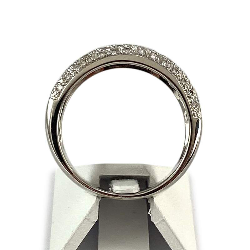 Bague d'occasion or 750 blanc diamants - vue 3
