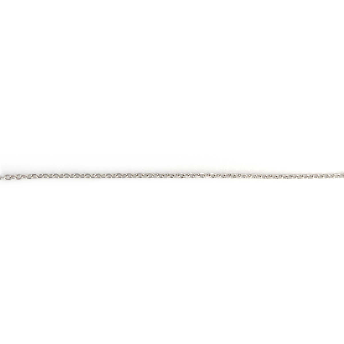 Collier d'occasion or 750 blanc 40 cm diamant aigue-marine - vue 3