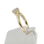 Solitaire d'occasion or 750 jaune diamant - vue 2