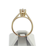 Solitaire d'occasion or 750 jaune diamant - vue 3