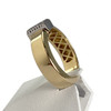 Bague d'occasion or 750 2 tons diamants - vue V2