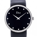 Montre d'occasion Dior D femme acier bracelet textile noir - vue 1