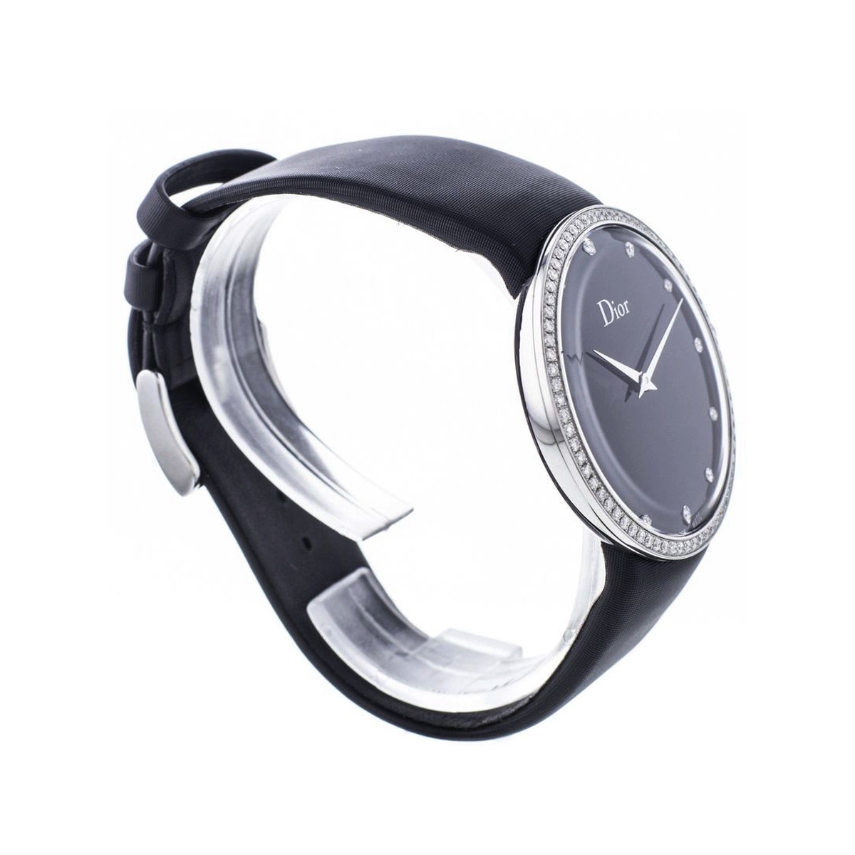 Montre d'occasion Dior D femme acier bracelet textile noir - vue 2