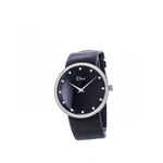 Montre d'occasion Dior D femme acier bracelet textile noir - vue D1