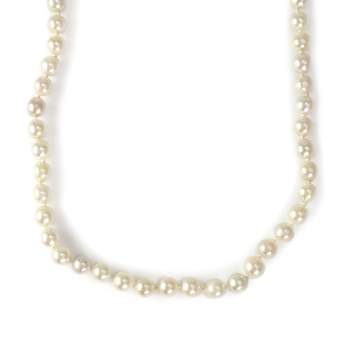 Collier d'occasion en or 750, perles de culture du japon, 45 cm