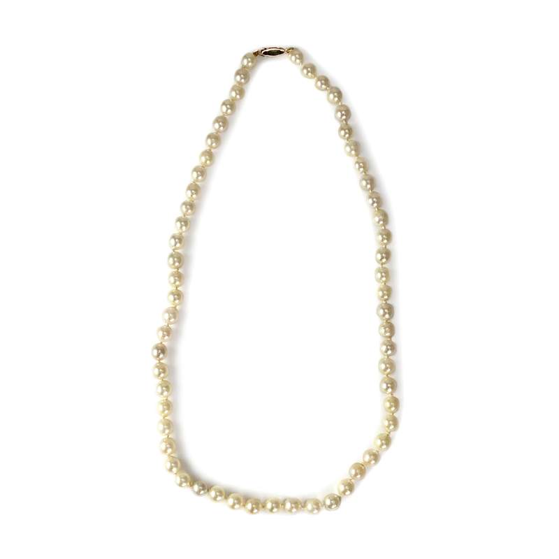 Collier d'occasion en or 750, perles de culture du japon, 45 cm - vue 2