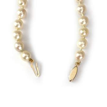 Collier d'occasion en or 750, perles de culture du japon, 45 cm