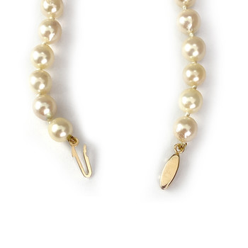 Collier d'occasion or 750 perles de culture du japon