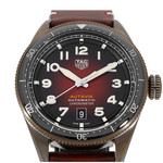 Montre d'occasion TAG HEUER Autavia homme automatique acier bracelet cuir marron - vue D1