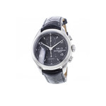 Montre d'occasion Baume & Mercier Clifton homme chronographe automatique acier bracelet cuir noir - vue D1