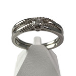 Bague duo d'occasion or 750 diamant - vue 1