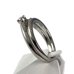 Bague duo d'occasion or 750 diamant - vue 2