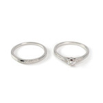Bague duo d'occasion or 750 diamant - vue 6