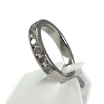 Bague d'occasion demi-tour or 750 blanc diamants - vue 2
