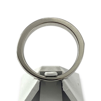 Second-hand half-turn ring in 750 white gold with diamonds