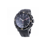 Montre d'occasion Alpina Seastrong homme chronographe acier bracelet caoutchouc noir - vue D1