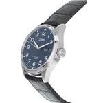 Montre d'occasion Oris Big homme automatique acier bracelet cuir noir - vue D2