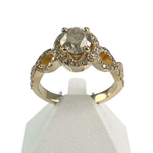 Bague d'occasion or 585 jaune diamants