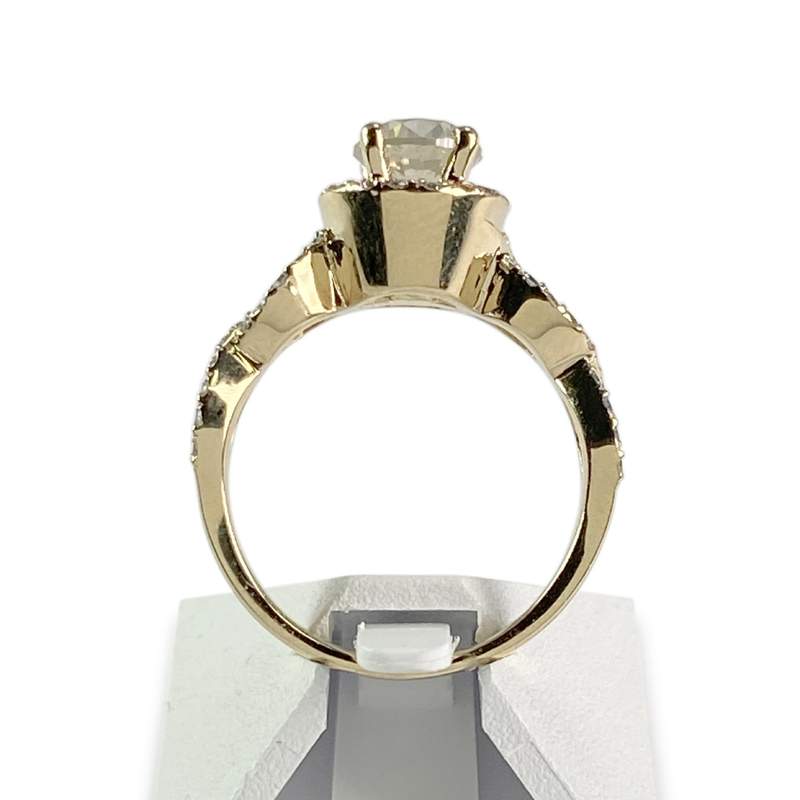 Bague d'occasion or 585 jaune diamants - vue 3