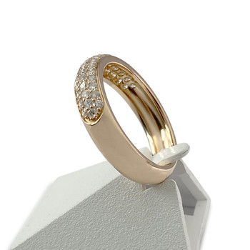 Bague d'occasion or 750 rose diamants