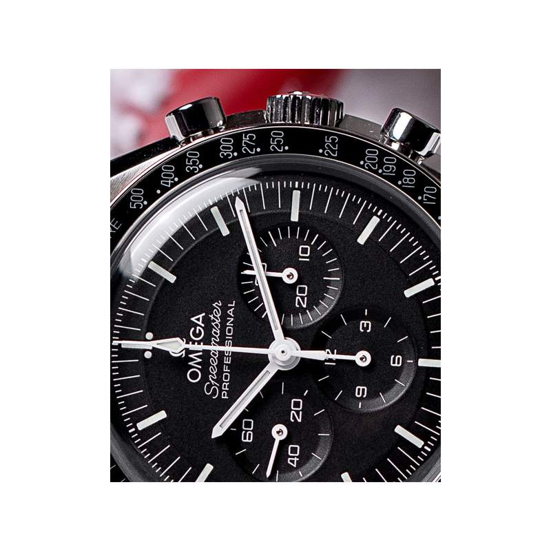 Montre d'occasion Omega Speedmaster homme chronographe mécanique acier - vue D5