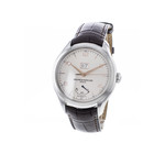 Montre d'occasion Baume et Mercier Clifton homme automatique acier bracelet cuir marron - vue D1