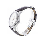 Montre d'occasion Baume et Mercier Clifton homme automatique acier bracelet cuir marron - vue D2