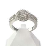 Bague d'occasion or 750 blanc diamant - vue 1