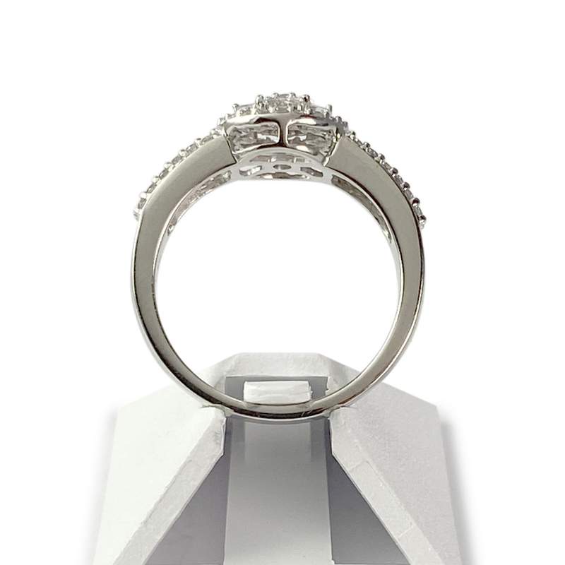 Bague d'occasion or 750 blanc diamant - vue 3