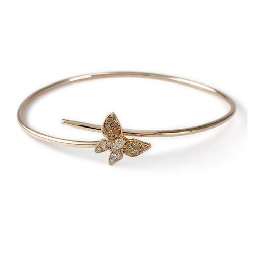 Bracelet d'occasion or 750 rose diamants