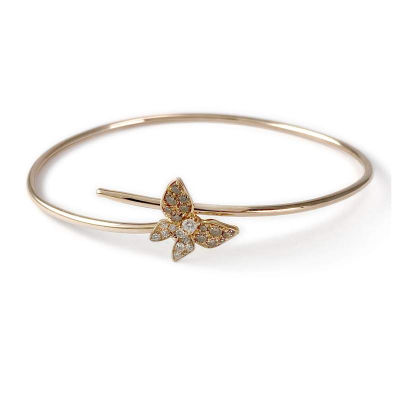 Bracelet d'occasion or 750 rose diamants - vue 1
