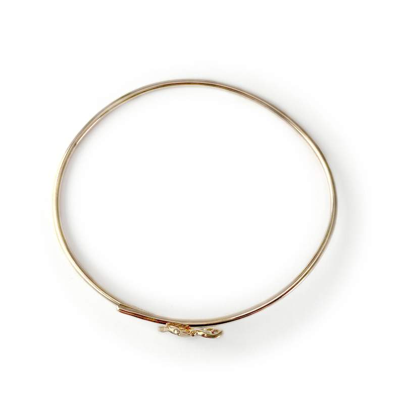 Bracelet d'occasion or 750 rose diamants - vue 2