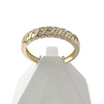 Bague d'occasion demi-tour or 750 jaune diamant - vue 1