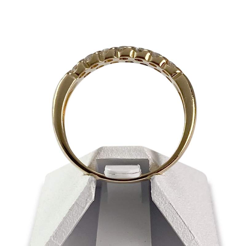 Bague d'occasion demi-tour or 750 jaune diamant - vue 3