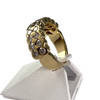 Bague d'occasion or 750 jaune diamants - vue V2