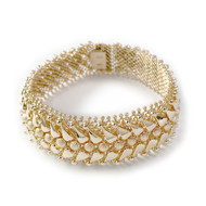 Bracelet d'occasion or 750 jaune maille fantaisie 20cm