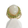 Bague d'occasion or 750 jaune opale tsavorites diamants - vue V1